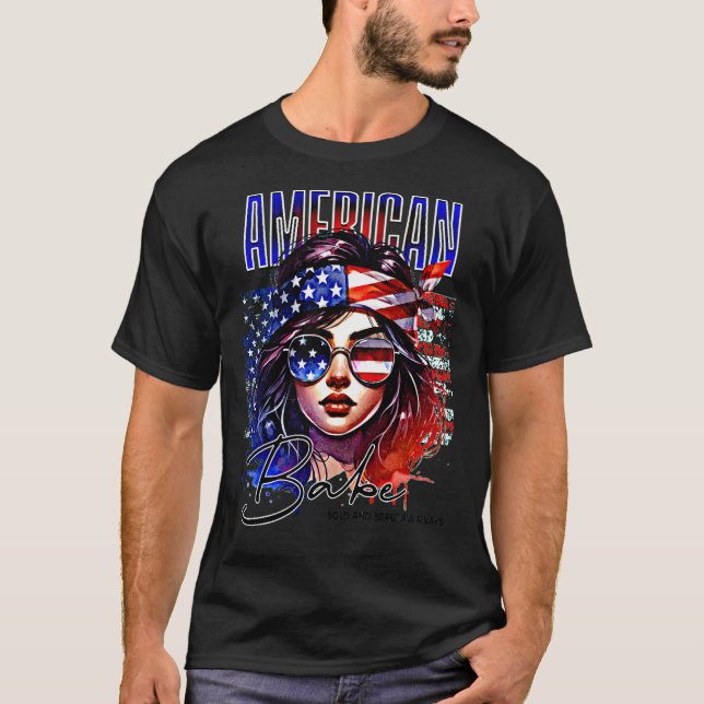 T-shirt American Babe - Mode féminine tendance et sexy (Devant)