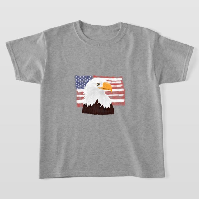 T-shirt American Bald Eagle and Flag - transparent. (Poser)