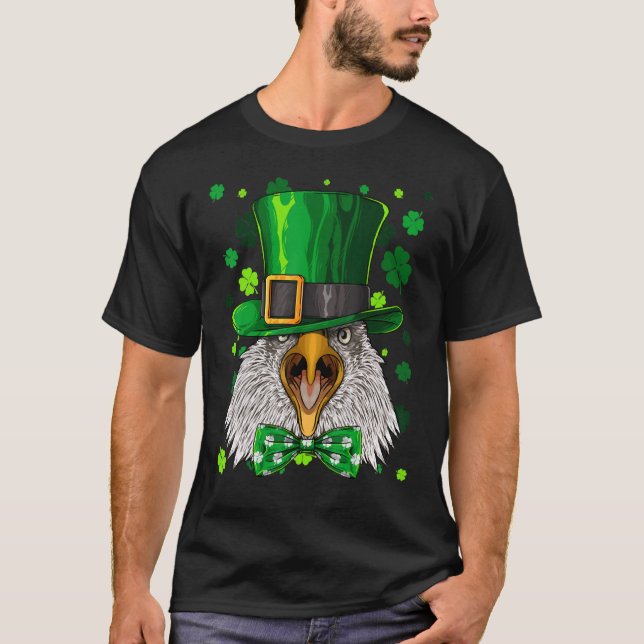 T-shirt American Bald Eagle Leprechaun Funny St patrick D (Devant)