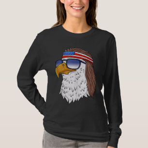 T-shirt American Bald Eagle Mullet 4 juillet Funny USA P
