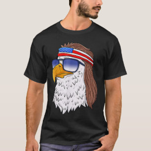 T-shirt American Bald Eagle Mullet 4 juillet Patriot améri