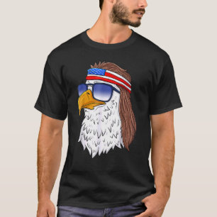 T-shirt American Bald Eagle Mullet 4 juillet Usa Patrio