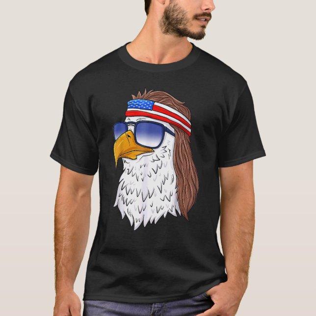 T-shirt American Bald Eagle Mullet 4 juillet Usa Patrio (Devant)