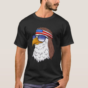 T-shirt American Bald Eagle Mullet 4 juillet Usa Patrio