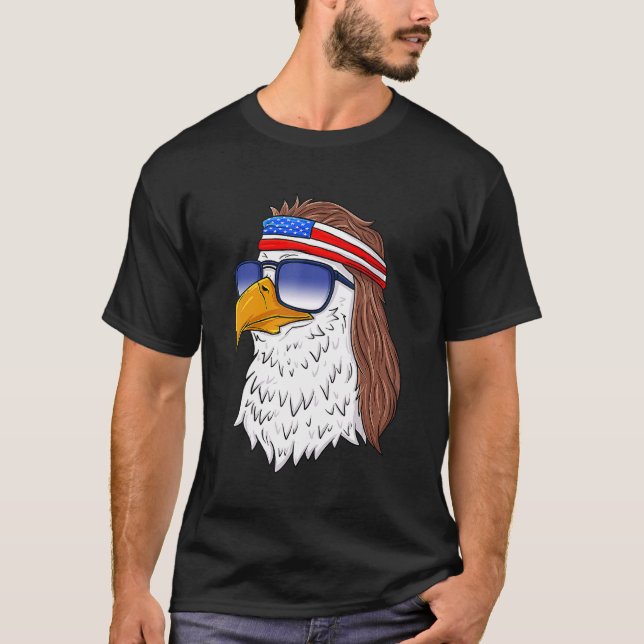 T-shirt American Bald Eagle Mullet 4 juillet Usa Patrio (Devant)