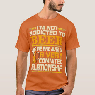 T-shirt American Beer Day Cadeau Tee Je Ne Suis Pas Addicé