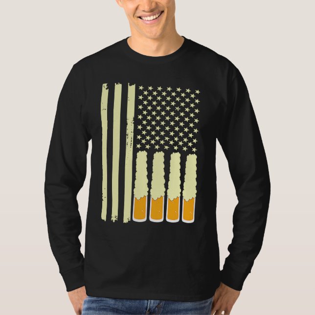 T-shirt American Beer Flag Apparel (Devant)