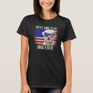 T-shirt American Best Maltese Papa Jamais Fête des pères P