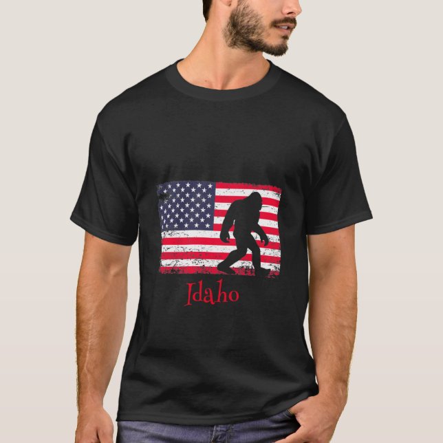 T-shirt American Bigfoot Idaho (Devant)