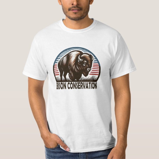 T-shirt American Bison Conservation World Wildlife Day (Devant)