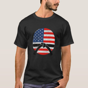T-shirt American Black Belt Karate Brésilien Jiu Jitsu Jud