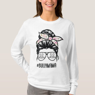 T-shirt American Bully Maman chiche lunettes de cheveux Bu
