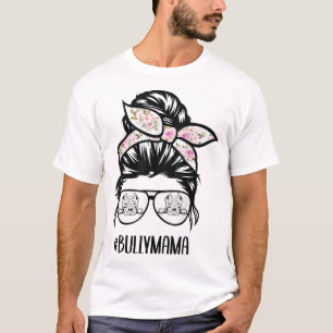 T-shirt American Bully Maman, lunettes de cheveux à brique