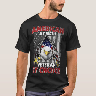 T-shirt American By Birth Vétérinaire Par Choice Eagle Ame