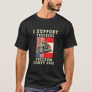 T-shirt American Canada Flag I Support Truckers Freedom Co
