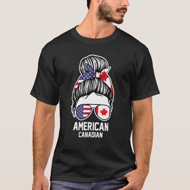 T-shirt American Canadian Canadian (Devant)