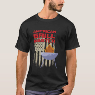 T-shirt American Chef Grill Master États-Unis D'Amérique
