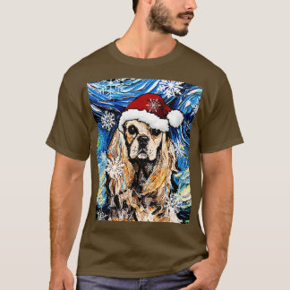 T-shirt American Cocker Spaniel Père Noël