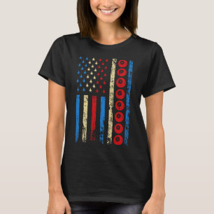 T-shirt American Cue Sports Drapeau Athletic Billiards 4èm