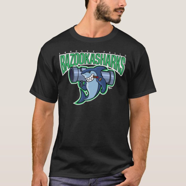 T-shirt American Dad Bazooka Sharks Logo4 (Devant)