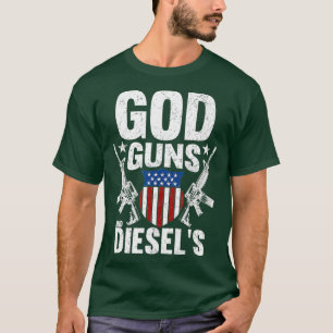 T-shirt American Diesel Truck Owners God Guns Diesels