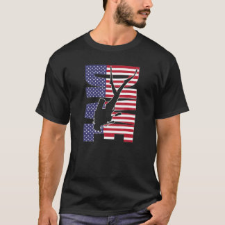 T-shirt American Diver Down Flag USA Plongée sous-marine P