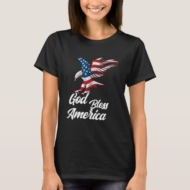 T-shirt American Eagle God Bless America (Devant)