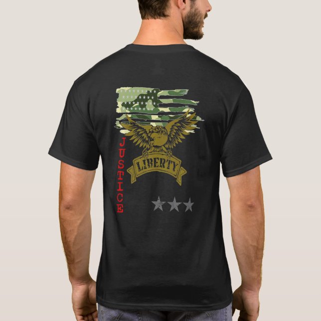 T-shirt American Eagle Liberty Liberty Patriot Justice For (Dos)