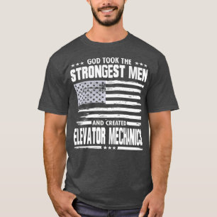 T-shirt American Elevator Mechanic Art Union Travailleur D