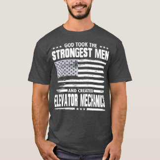 T-shirt American Elevator Mechanic Art Union Travailleur D
