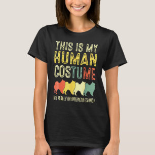 T-shirt American Eskimo C'Est Mon Costume Humain Retro Chi