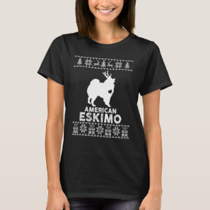 T-shirt American Eskimo Dog Reindeer laide sueur de Noël