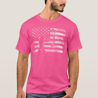 T-shirt American Flag Archer Girl Archery Bow Hunting Usa