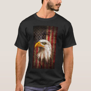T-shirt American Flag Bald Eagle Patriotique 4 juillet USA