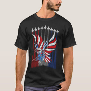 T-shirt American Flag Bald Eagle Patriotique 4 juillet USA