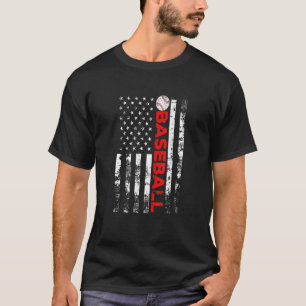 T-shirt American Flag Baseball Team - Baseball Flag Pour M