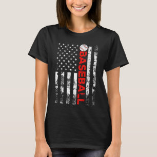 T-shirt American Flag Baseball Team Cadeau