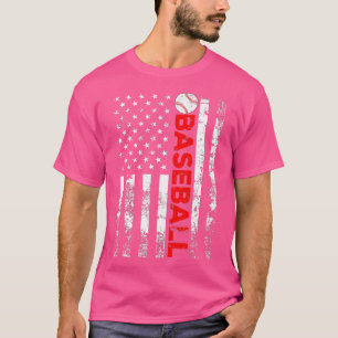 T-shirt American Flag Baseball Team Cadeau
