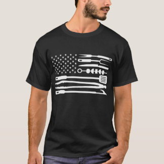 T-shirt American Flag BBQ Tools – Patriotic Grilling 