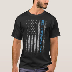 T-shirt American Flag Best Top Papaw Papa Jamais Fête des 