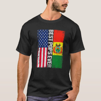 T-shirt American Flag & Bolivia Drapeau Meilleures pop Jam