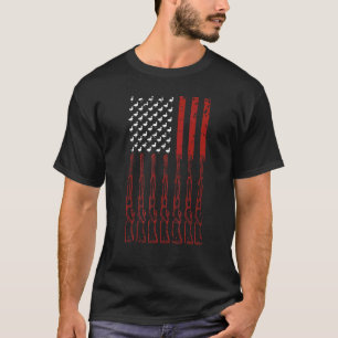 T-shirt American Flag Chasse au canard Chasse au canard Ch