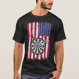 T-shirt American Flag Cible de flechettes Shirt USA Darts 