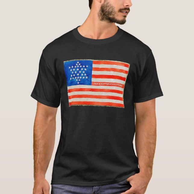 T-shirt American Flag Civil War (Devant)