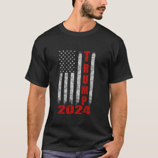 T-shirt American Flag Design Trump 2024 T Shirt