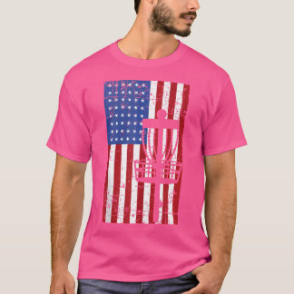 T-shirt American Flag Disk Golf