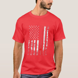 T-shirt American Flag Fishing Rod Usa Patriotic Gift 64