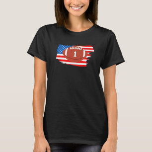 T-shirt American Flag Football Jersey Favori Lucky Numbe