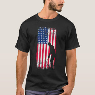T-shirt American Flag Golf 4 juillet Patriotique Golfer Me