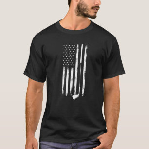 T-shirt American Flag Golf Club Patriotic Golf Pour Golf